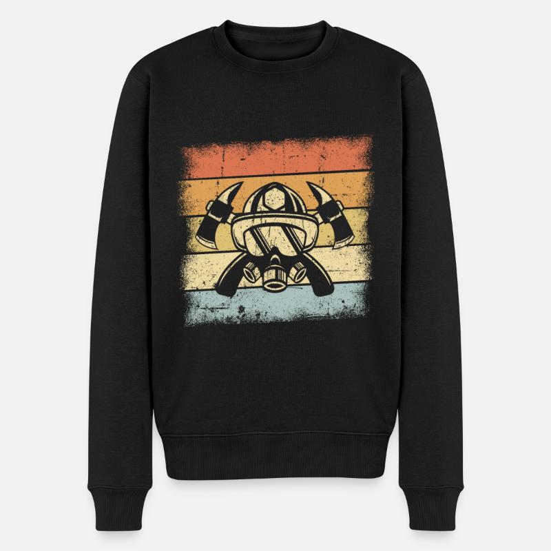 Feuerwehr Geschenke - Männer Premium Bio Pullover - Schwarz