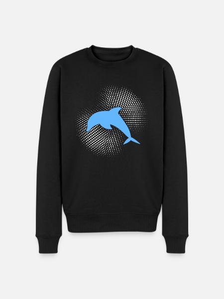 Dolphin - Men's Premium Organic Jumper - black