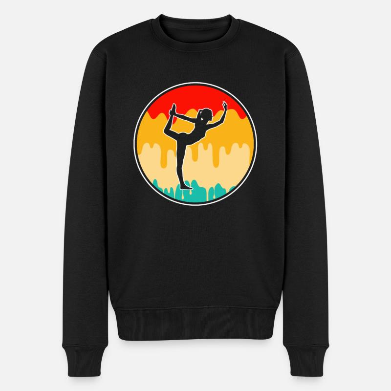 Yoga Méditation Rétro - Pull Premium bio Homme - noir