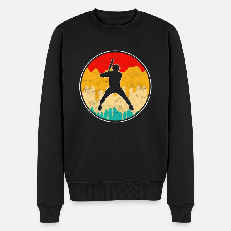 Baseball Retro Logo - Pull Premium bio Homme - noir