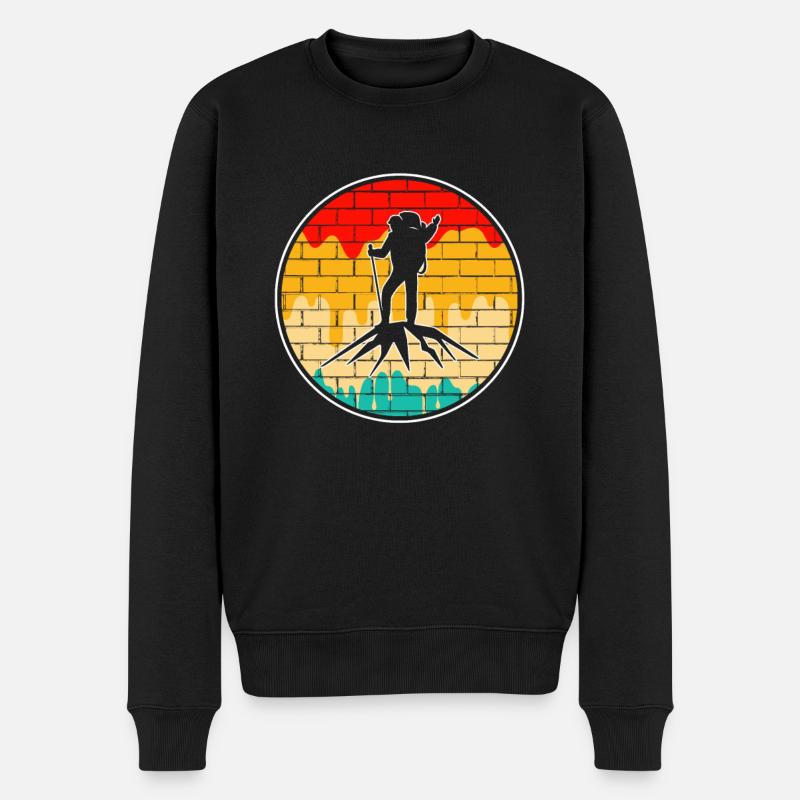 Alpinisme Rétro - Pull Premium bio Homme - noir