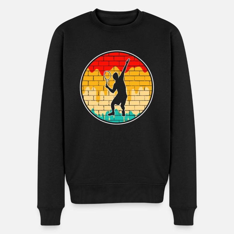 Tennis Rétro - Pull Premium bio Homme - noir