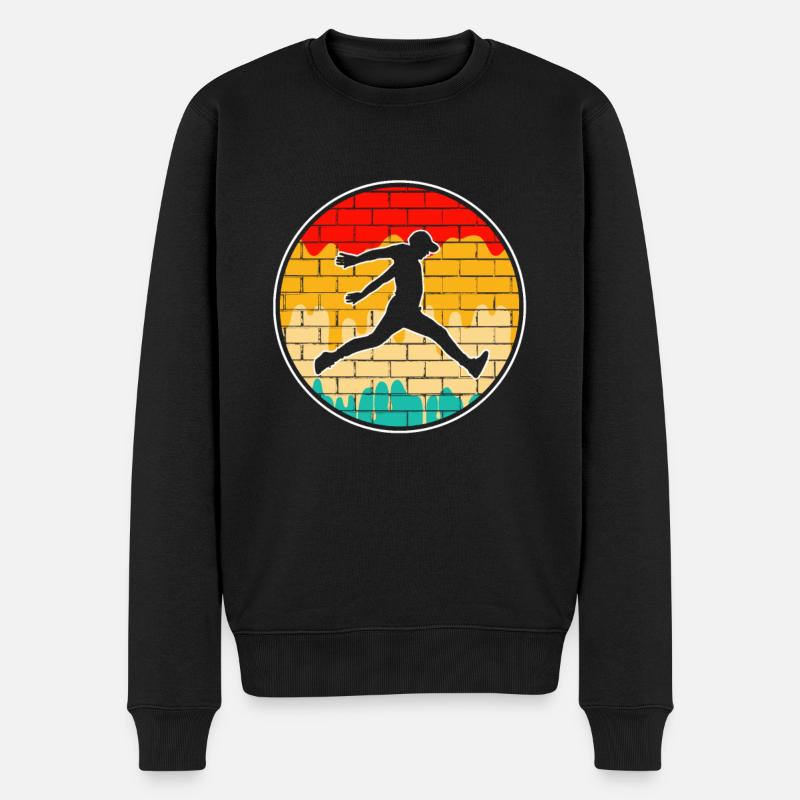 Parkour Rétro - Pull Premium bio Homme - noir