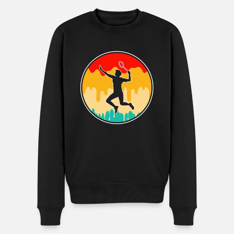 Badminton Rétro - Pull Premium bio Homme - noir