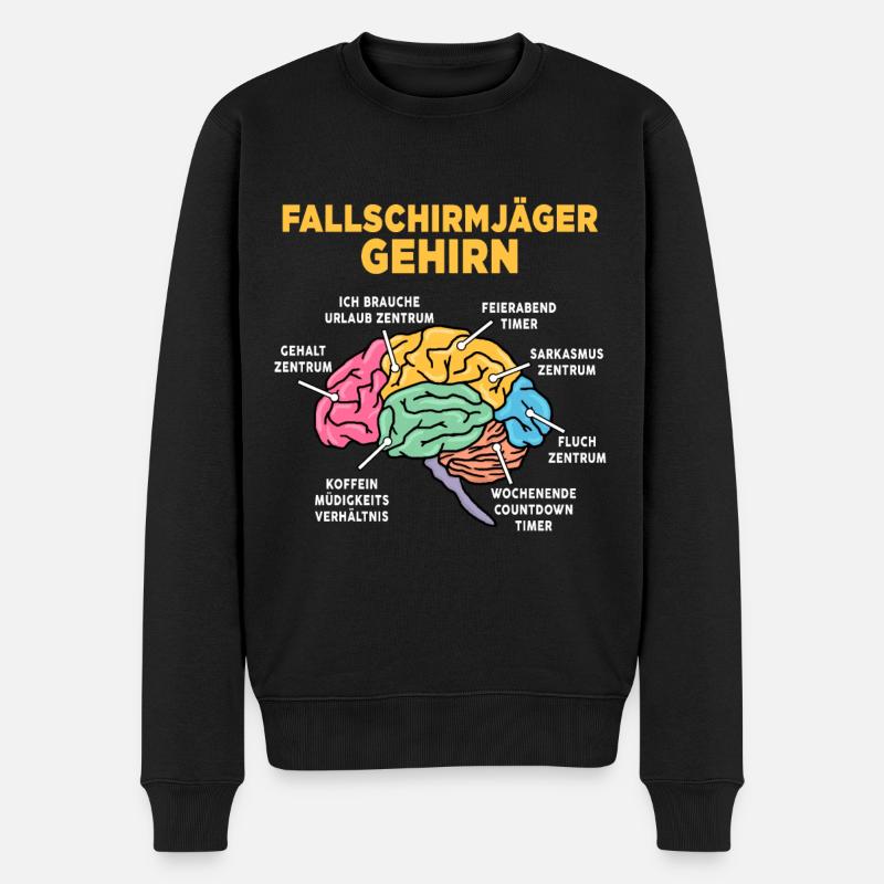 Fallschirmjäger - Männer Premium Bio Pullover - Schwarz