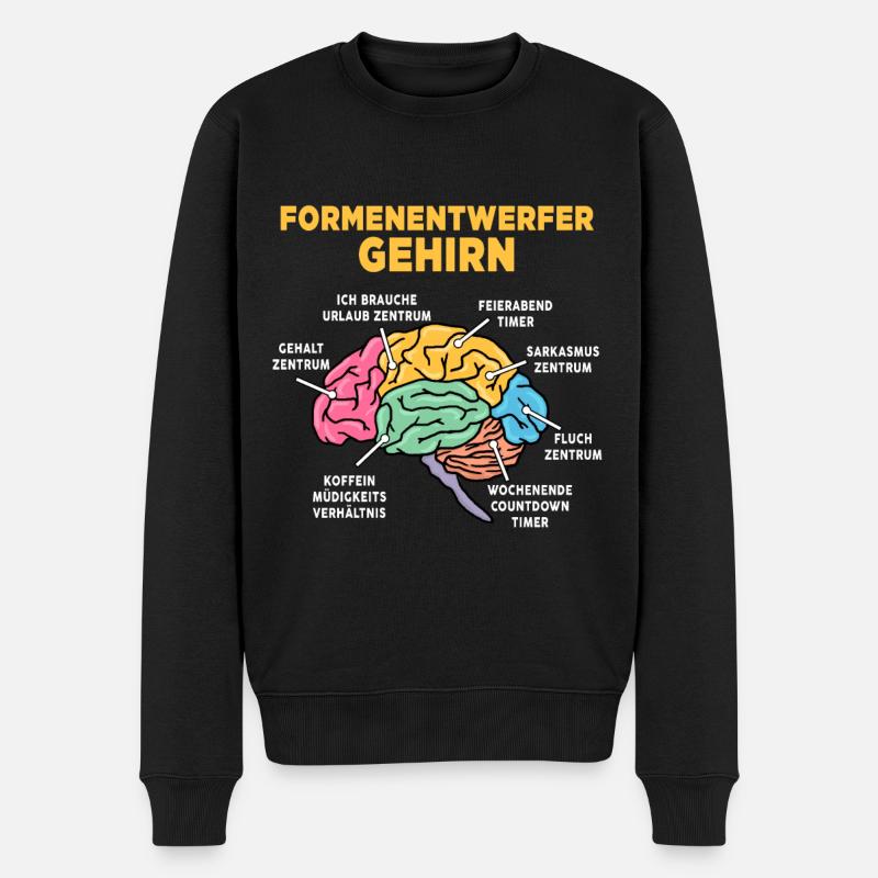 Formenentwerfer - Männer Premium Bio Pullover - Schwarz