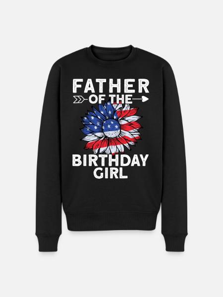 Father Of The Birthday Girl - Men's Premium Organic Jumper - black