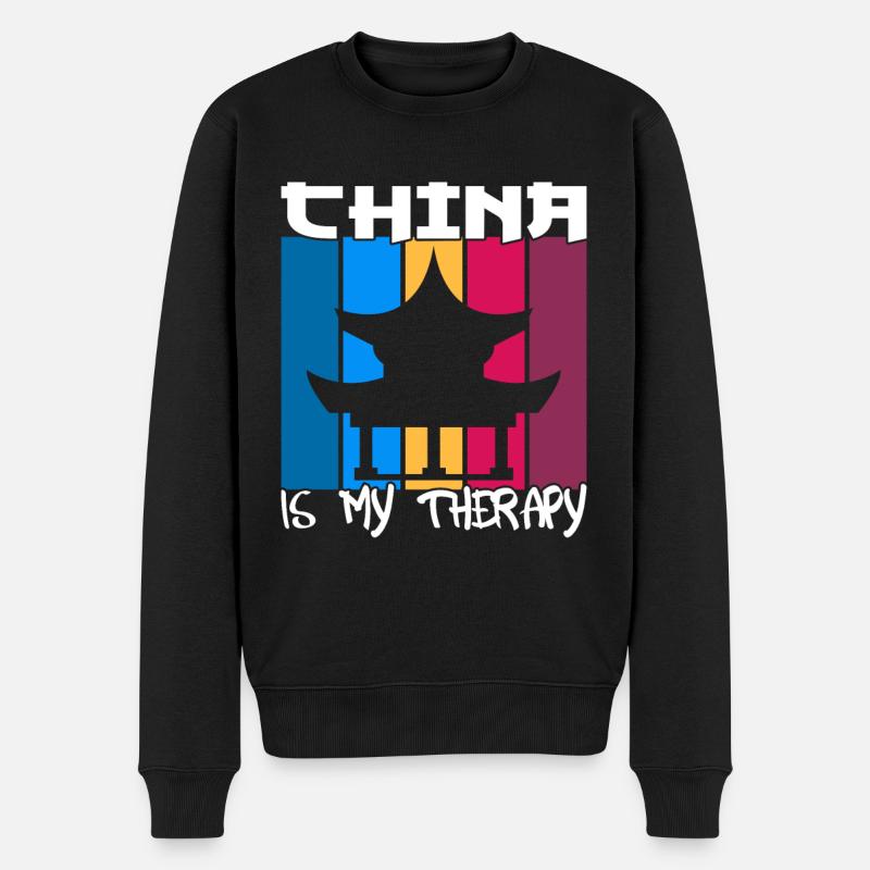 La Chine est ma thérapie - Pull Premium bio Homme - noir