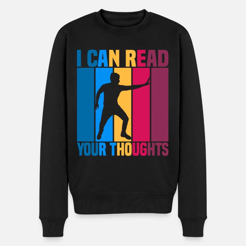 I Can Read Your Thoughts - Männer Premium Bio Pullover - Schwarz