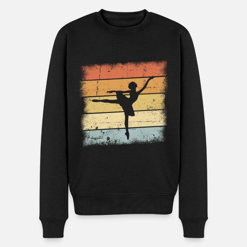 Ballarina Retro - Männer Premium Bio Pullover - Schwarz