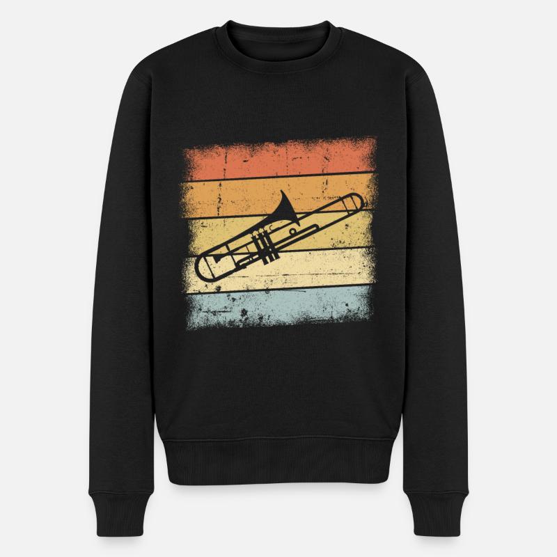 Posaunen Instrument - Männer Premium Bio Pullover - Schwarz