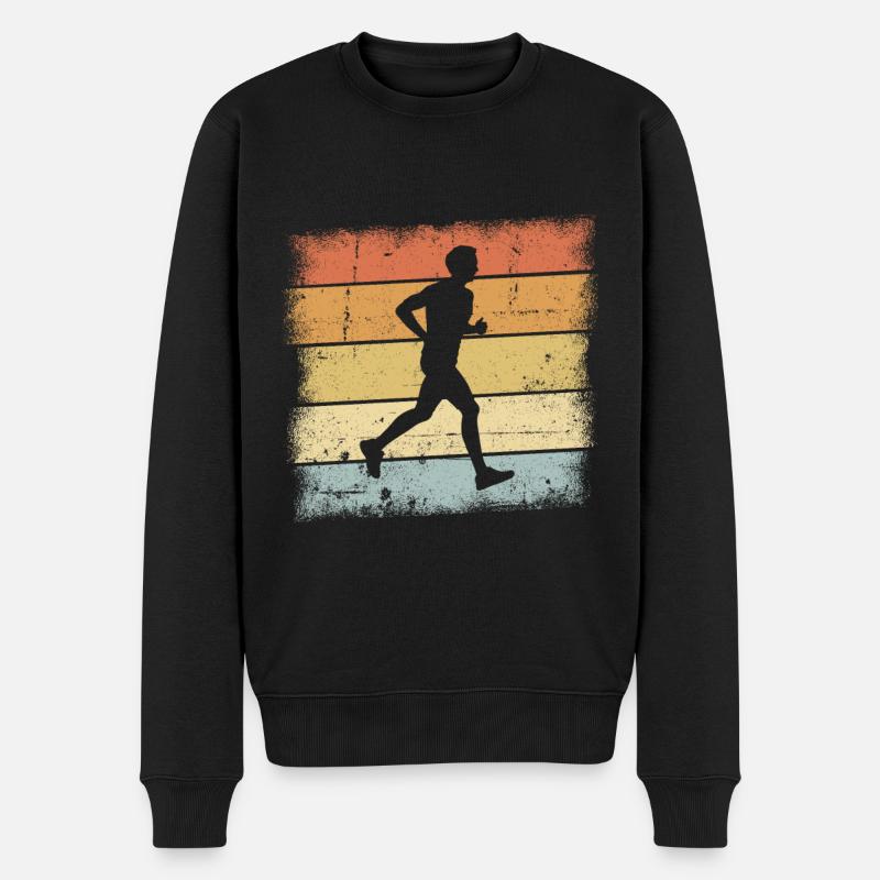 Coucher de soleil de jogging - Pull Premium bio Homme - noir