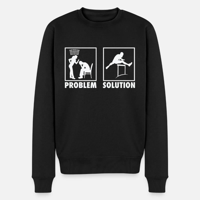 Athletics Athletes Statement Problem Solution. - Men's Premium Organic Jumper - black