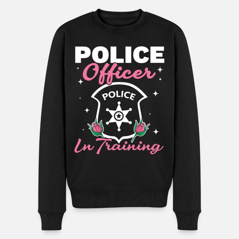Policier en formation Policier - Pull Premium bio Homme - noir
