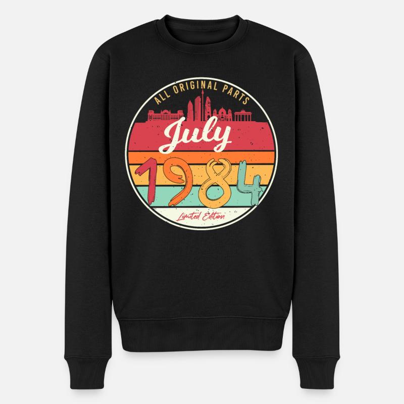 Baujahr Juli 1984 - Männer Premium Bio Pullover - Schwarz