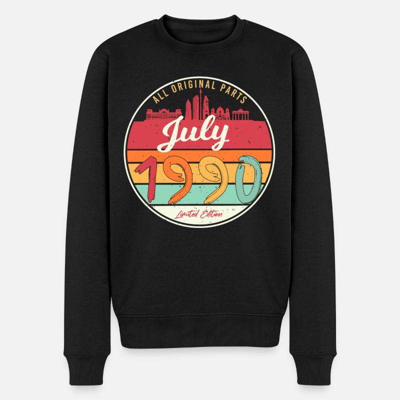 Né en juillet 1990 - Pull Premium bio Homme - noir