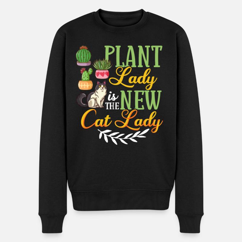 Catcus Cactus Gatto Succulenta Pianta Cactus Cactus - Maglione ecologico premium da uomo - nero