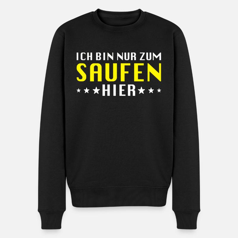 Mallorca Saufen Spruch - Männer Premium Bio Pullover - Schwarz