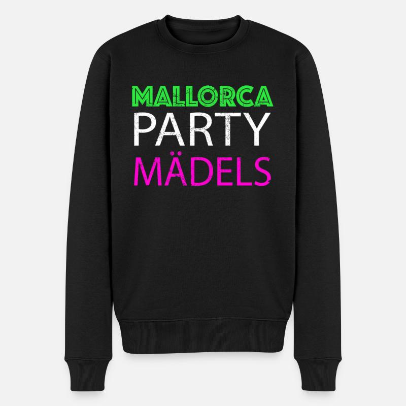 Mallorca Party Mädels - Männer Premium Bio Pullover - Schwarz