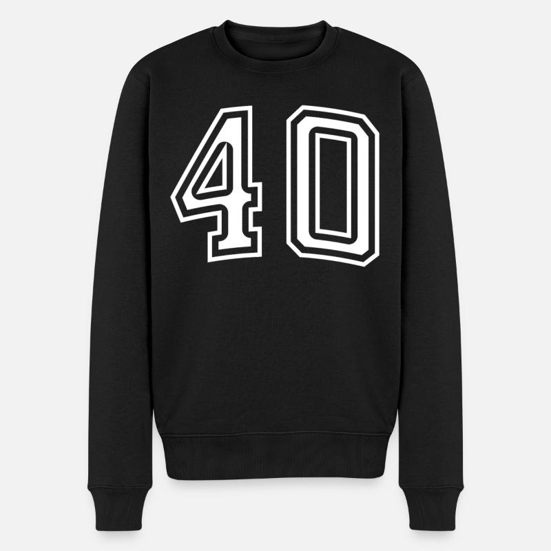 Numéro 40 Blanc - Pull Premium bio Homme - noir