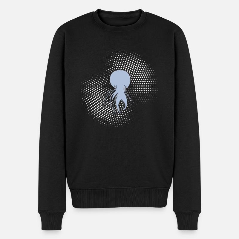 Qualle - Männer Premium Bio Pullover - Schwarz