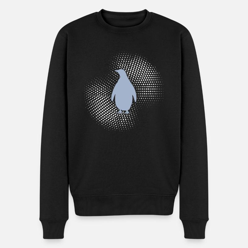 Pinguin - Männer Premium Bio Pullover - Schwarz