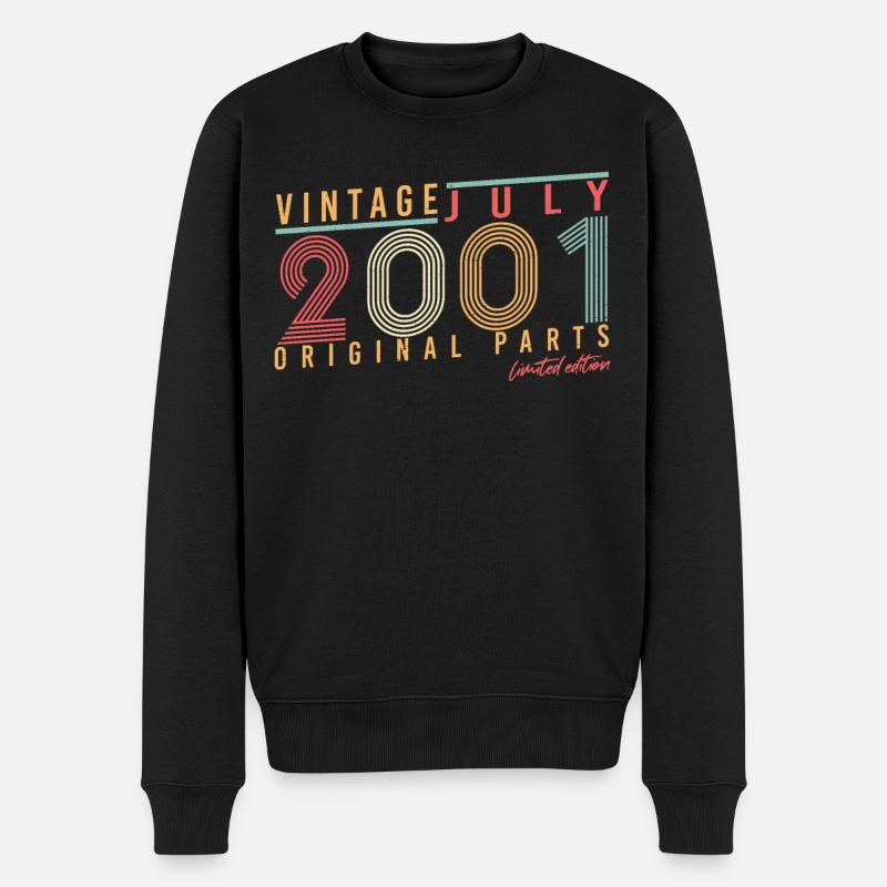 Geburtsmonat Juli 2001 - Männer Premium Bio Pullover - Schwarz