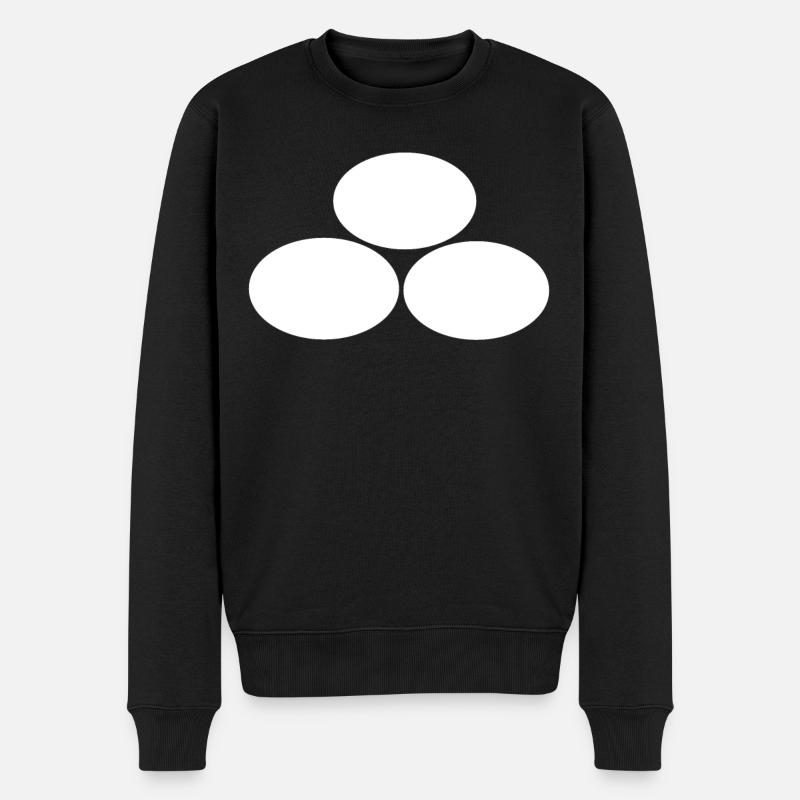 Trois ovales blancs - Pull Premium bio Homme - noir