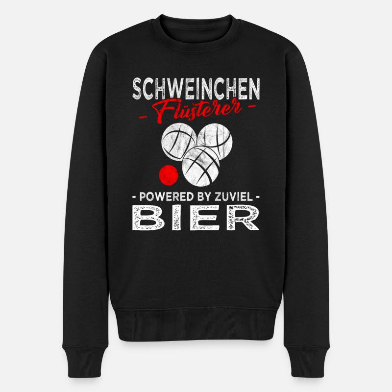 Boule - Boulespieler - Boccia - Männer Premium Bio Pullover - Schwarz