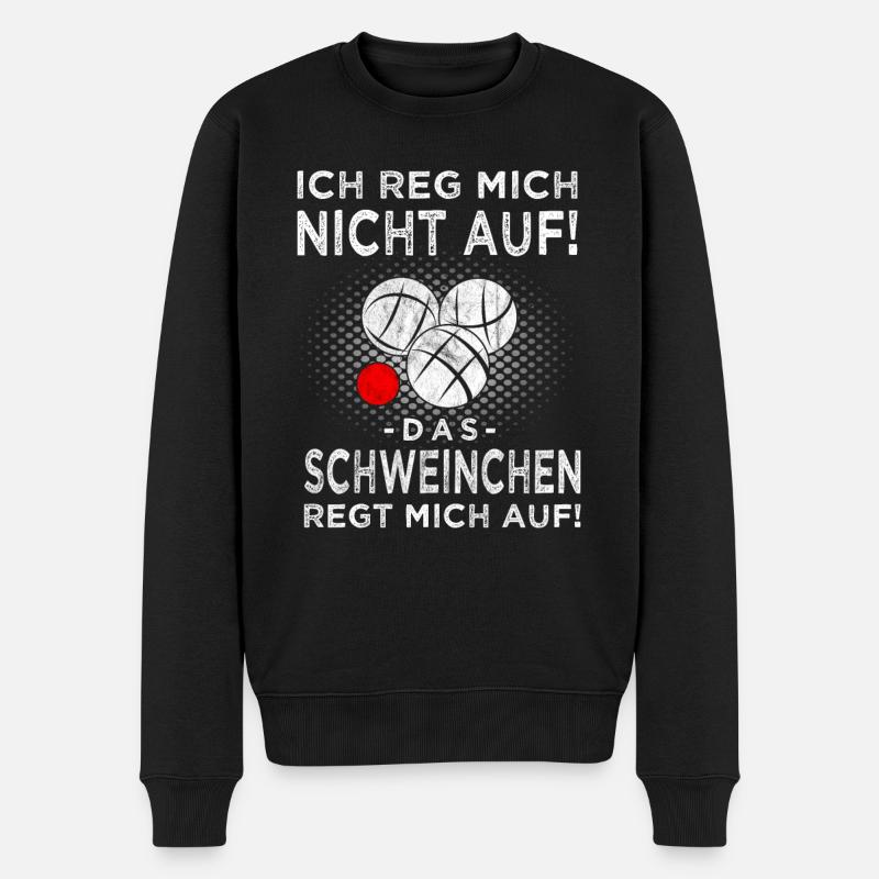 Boule - Boulespieler - Boccia - Männer Premium Bio Pullover - Schwarz