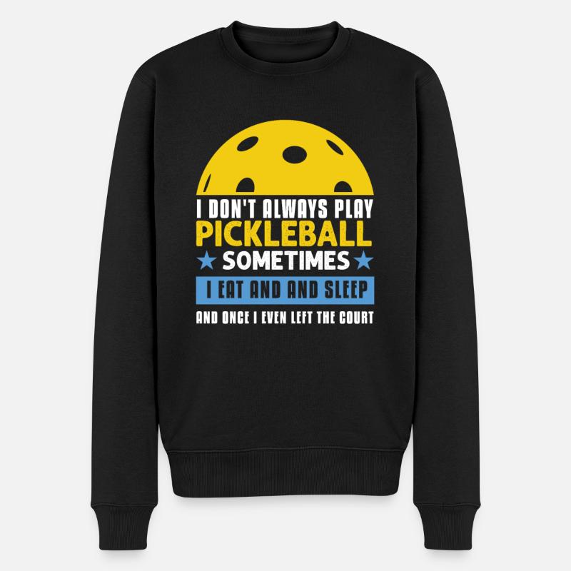 Pickleball Lovers Funny Pickleball - Männer Premium Bio Pullover - Schwarz