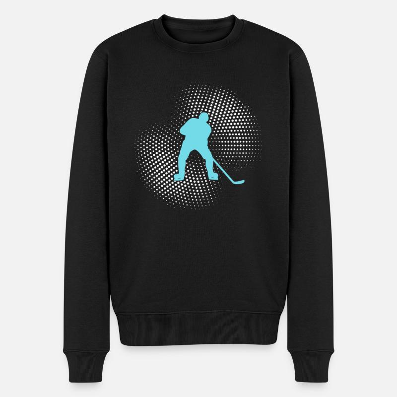 Eishockey - Männer Premium Bio Pullover - Schwarz