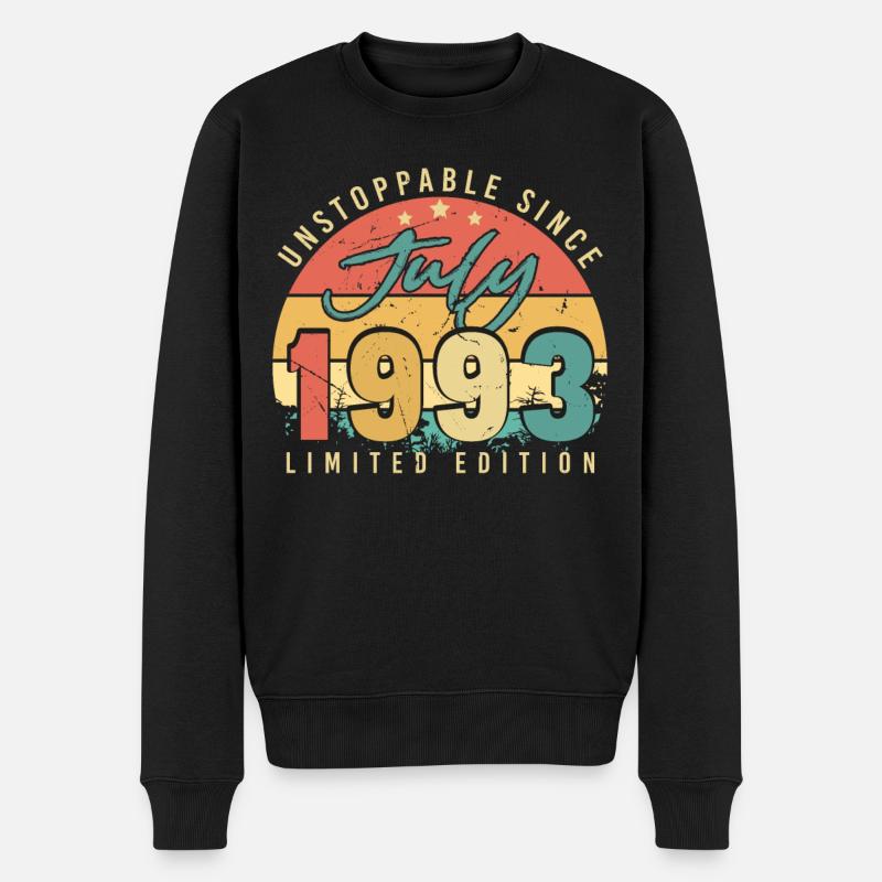 1993 July gift idea - Men's Premium Organic Jumper - black