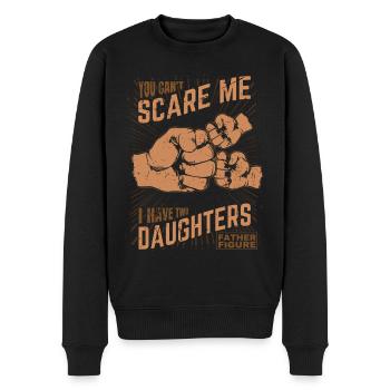Zwei Töchter Fist bump Father Figure für Vater - Männer Premium Bio Pullover - Schwarz - Vorne - Nico (187cm)