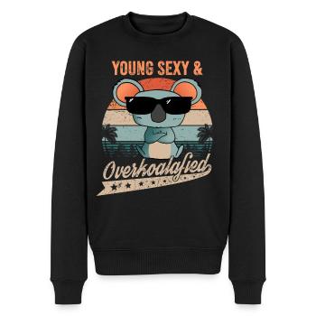 Young Sexy And Overkoalafied Koala Koalabär Deko - Männer Premium Bio Pullover - Schwarz - Vorne - Nico (187cm)
