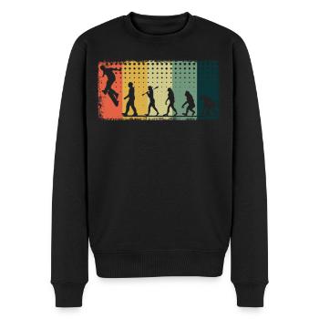 Planche de patinage vintage Skate Evolution Skateboard - Pull Premium bio Homme - noir - Devant - Nico (187cm)