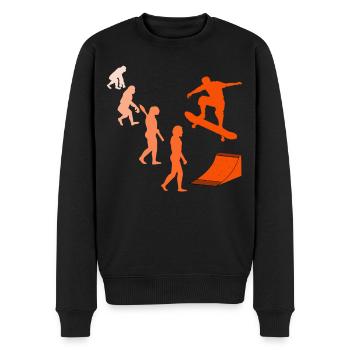 Skating Board Skate Skater Evolution Skateboard - Männer Premium Bio Pullover - Schwarz - Vorne - Nico (187cm)