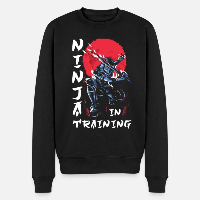 Ninja Geschenk Karate Ninjutsu Judo Samurai Japan - Männer Premium Bio Pullover - Schwarz