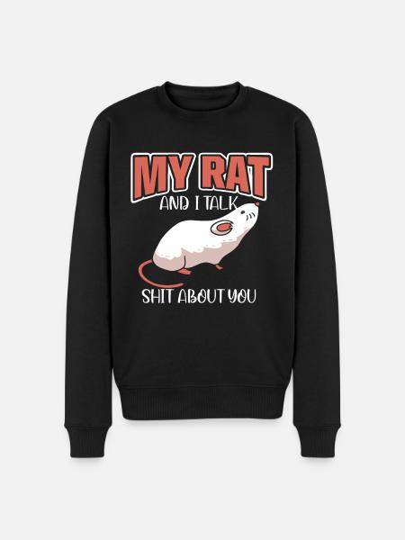 Rat Rodent Rat Lovers Mouse Pet - Men's Premium Organic Jumper - black