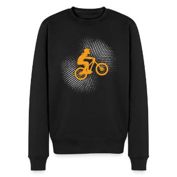 Mountainbike - Männer Premium Bio Pullover - Schwarz - Vorne - Nico (187cm)