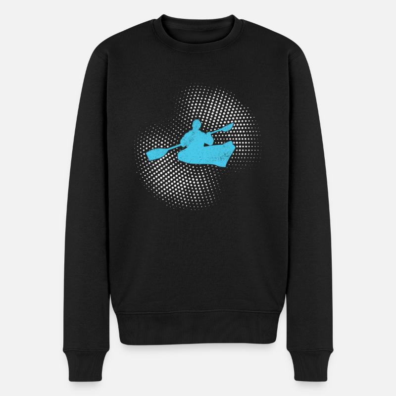 Kanu fahren - Männer Premium Bio Pullover - Schwarz