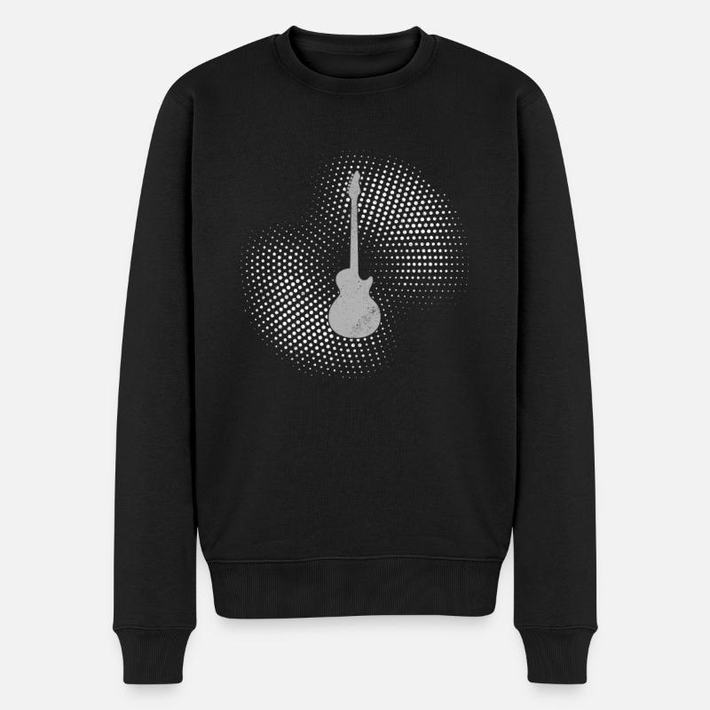e Gitarre Rock - Männer Premium Bio Pullover - Schwarz
