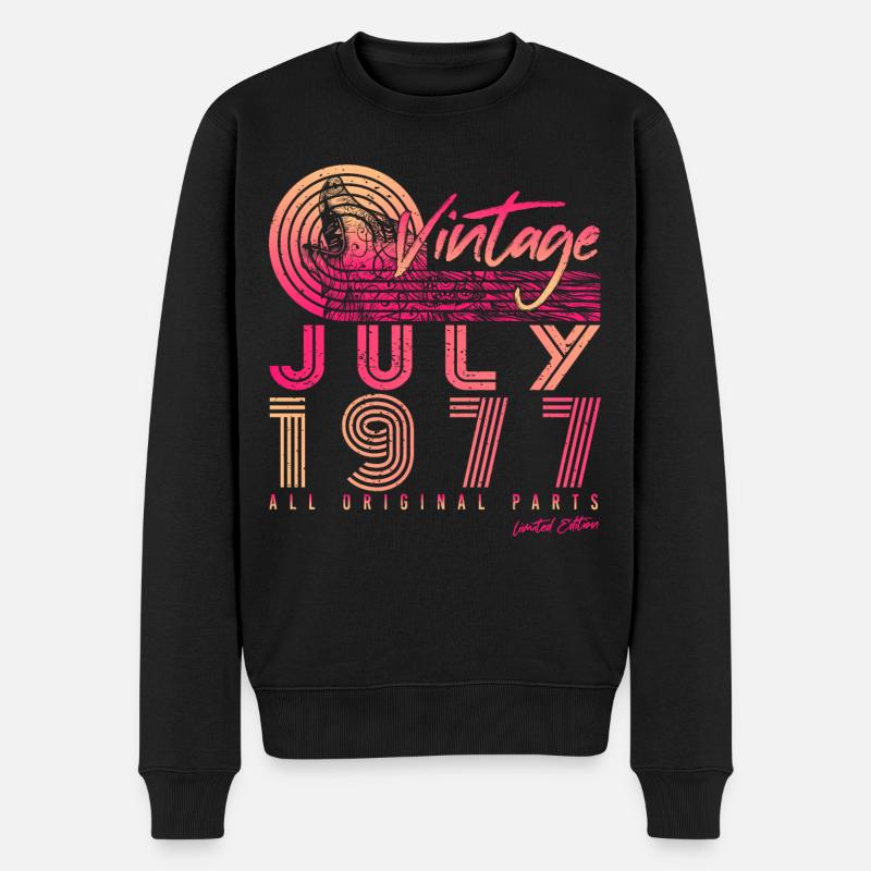 Millésime 1977 Juillet - Pull Premium bio Homme - noir
