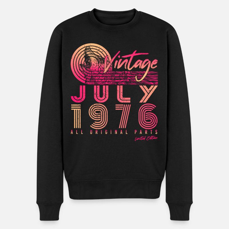 Millésime 1976 Juillet - Pull Premium bio Homme - noir
