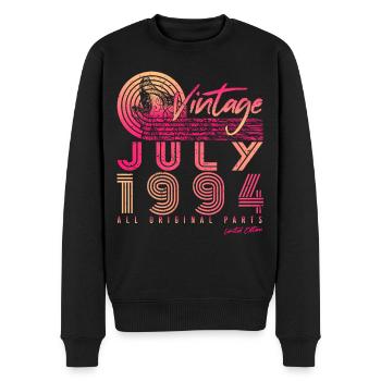 Geschenkidee Für Juli 1994 - Männer Premium Bio Pullover - Schwarz - Vorne - Nico (187cm)