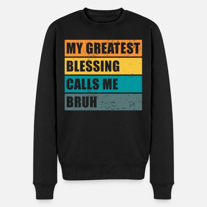 Bruh - Pull Premium bio Homme - noir