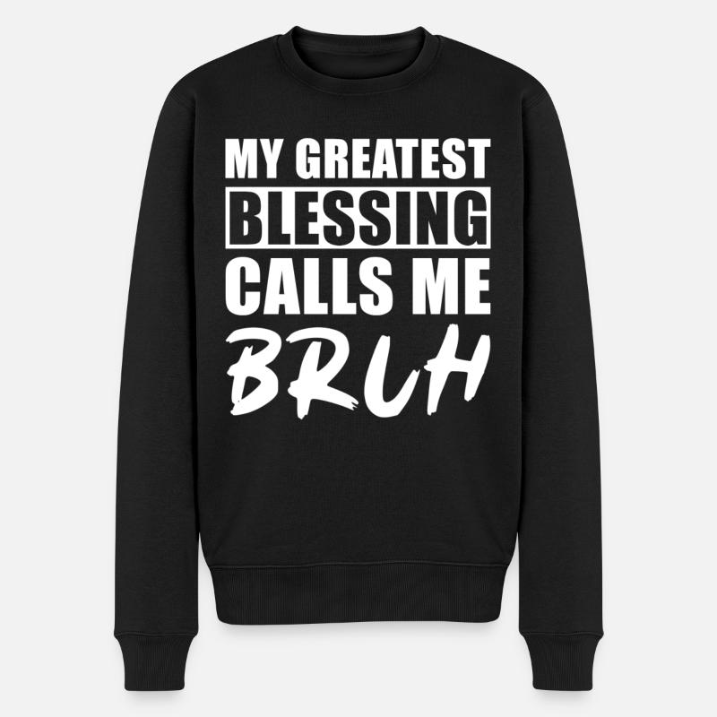 Bruh - Pull Premium bio Homme - noir