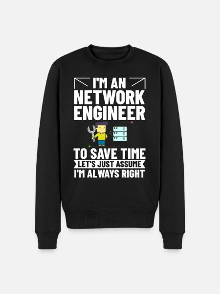 Netzwerkingenieur Network Engineer Computer - Men's Premium Organic Jumper - black