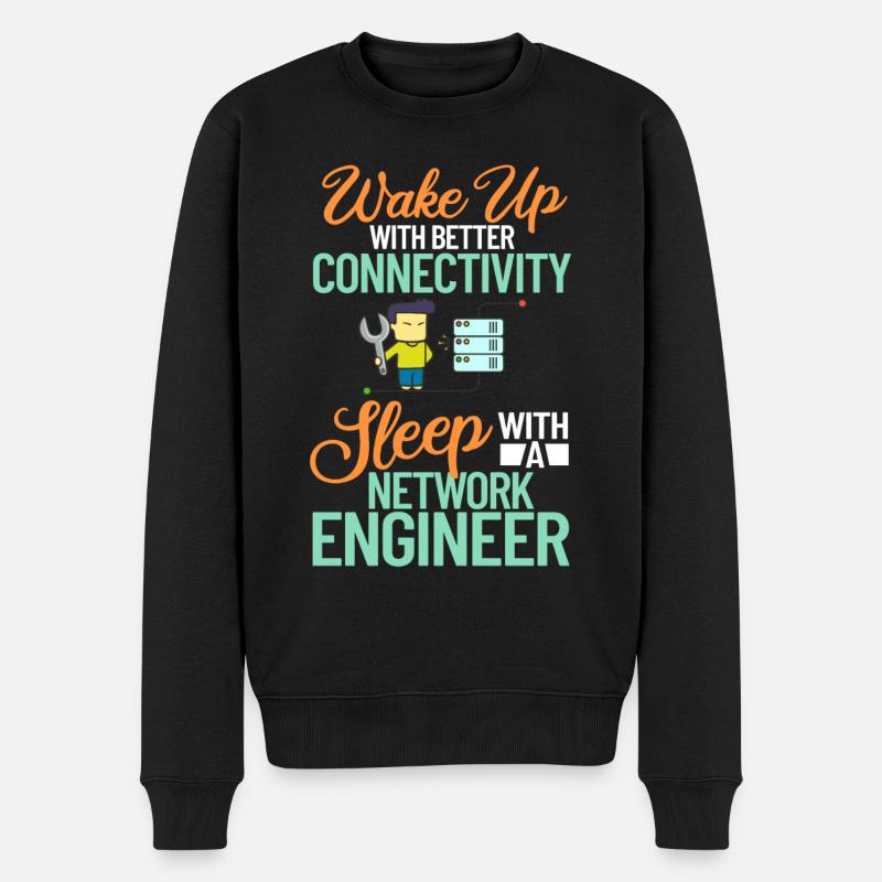 Netzwerkingenieur Network Engineer Computer - Men's Premium Organic Jumper - black