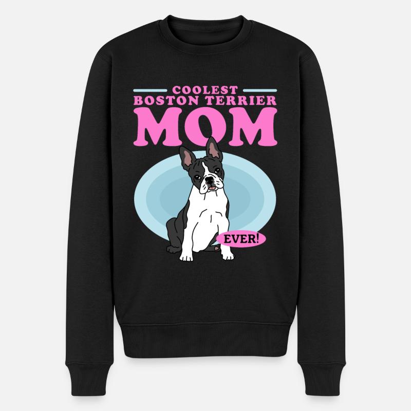 Cadeau de propriétaire de chien Boston Terrier maman chiens - Pull Premium bio Homme - noir